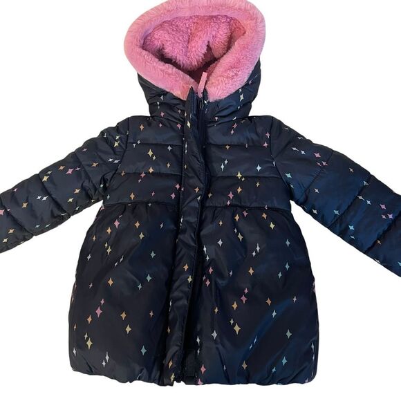 Little Girl’s Winter Coat Size 4T Falls Creek Kids Blue Pink GREAT CONDITION - Picture 1 of 7